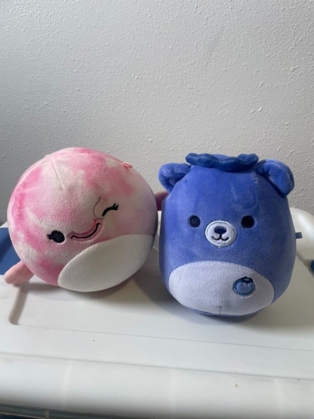 Squishmallows Brunswick the Blueberry Bear & Olav the Blobfish Plush Bundle